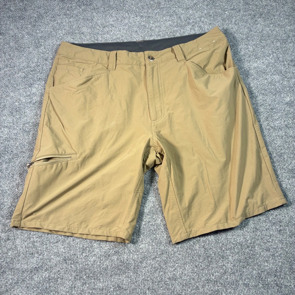 Patagonia Quandary Shorts Mens 36 Tan 10 Inseam Stretch Nylon Hiking Outdoor